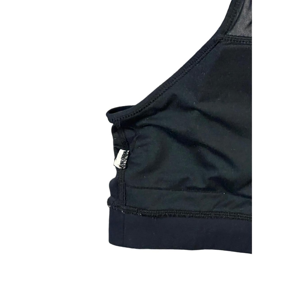 Zyia Sports Bra Black One More Rep Women Mesh Racerback High Neck Athleisure - Picture 9 of 11